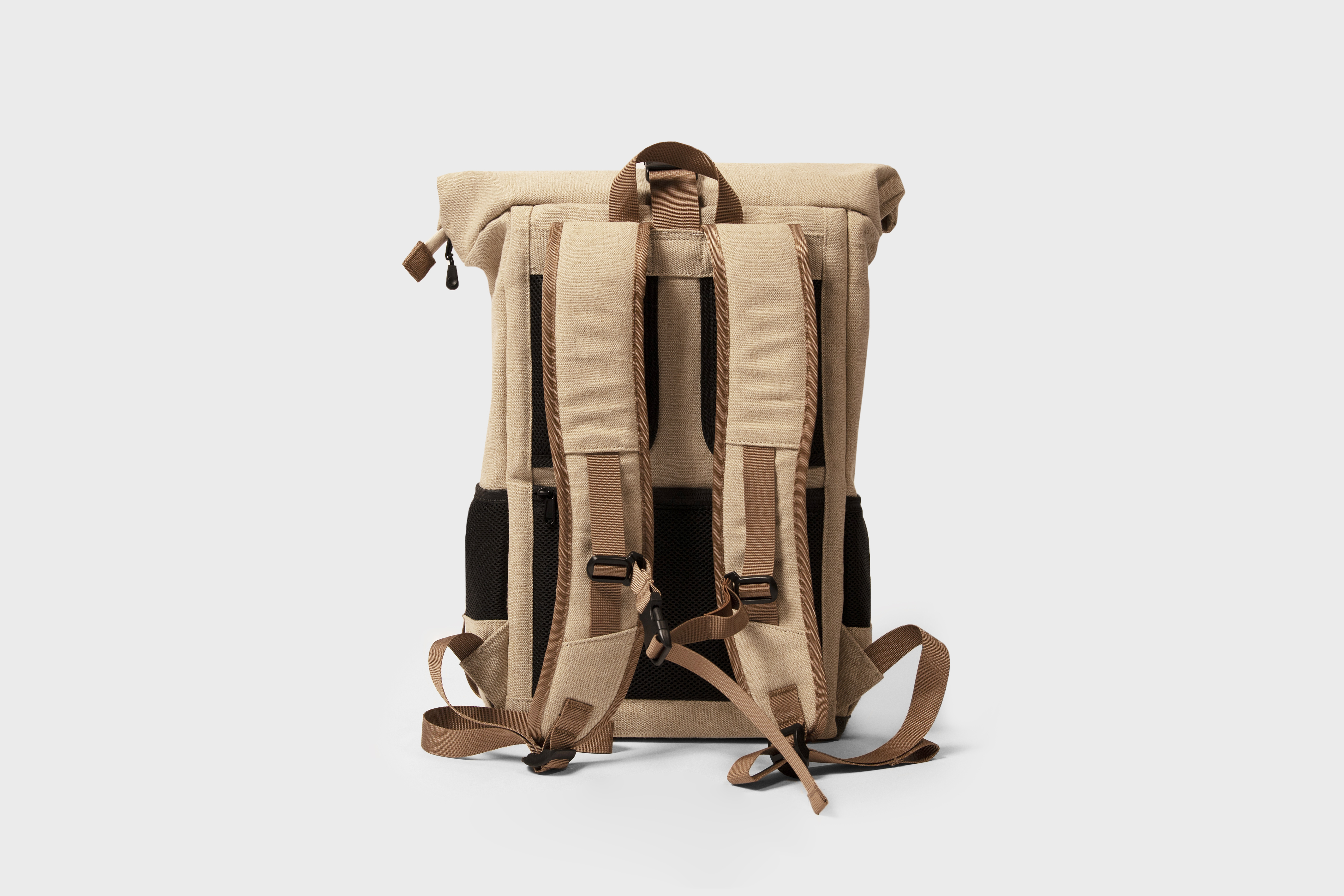 Rucksack in Beige und Grün